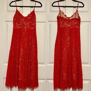 •NWT• H&M red lace cami dress size 4